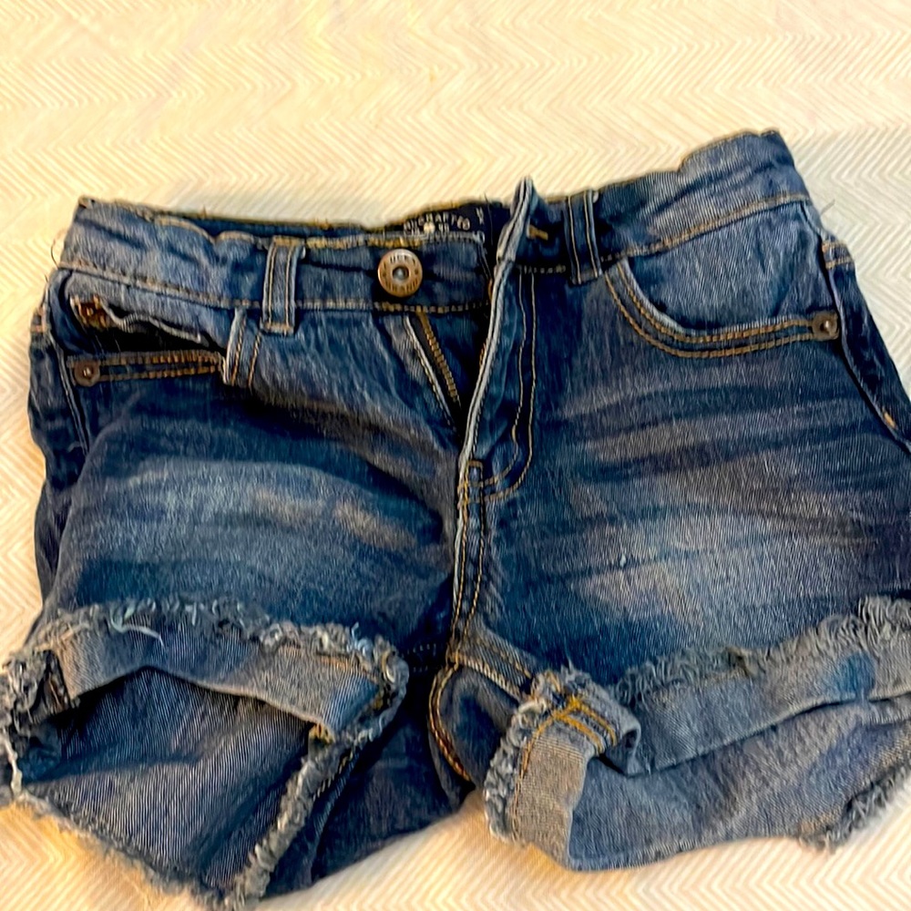 Ripped Jean shorts size 8 girls.